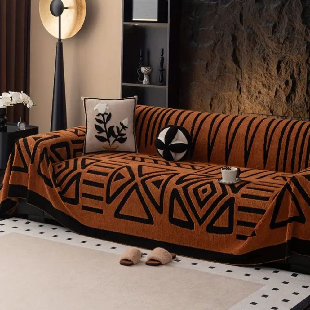 Velura MazeGuard Sofa Cover – Elegant Protection with Contemporary Texture - All Around Casa