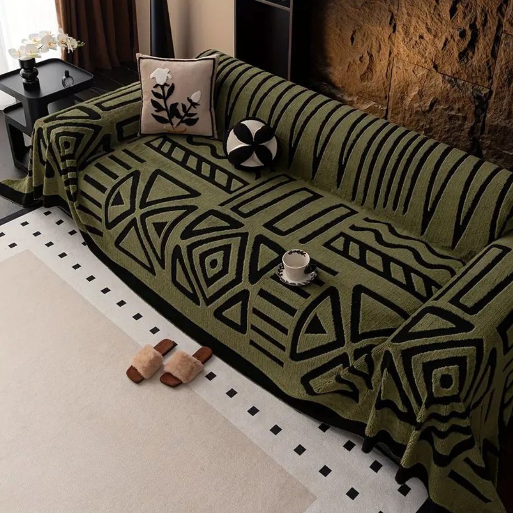 Velura MazeGuard Sofa Cover – Elegant Protection with Contemporary Texture - All Around Casa