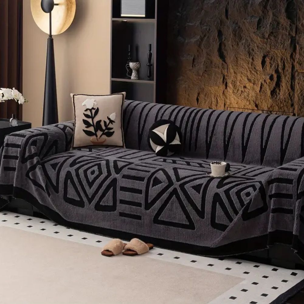 Velura MazeGuard Sofa Cover – Elegant Protection with Contemporary Texture - All Around Casa