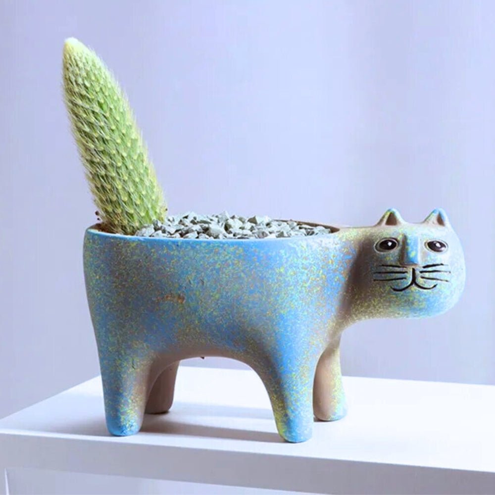 WhiskerBloom Elegant Ceramic Planters for Playful Greenery Charm - All Around Casa
