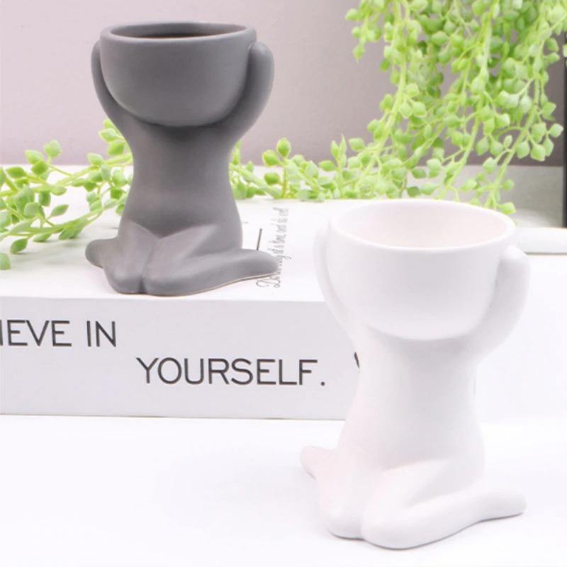 ClayHaven Whimsical Succulent Planter – Charming Ceramic Decor for a Playful Touch