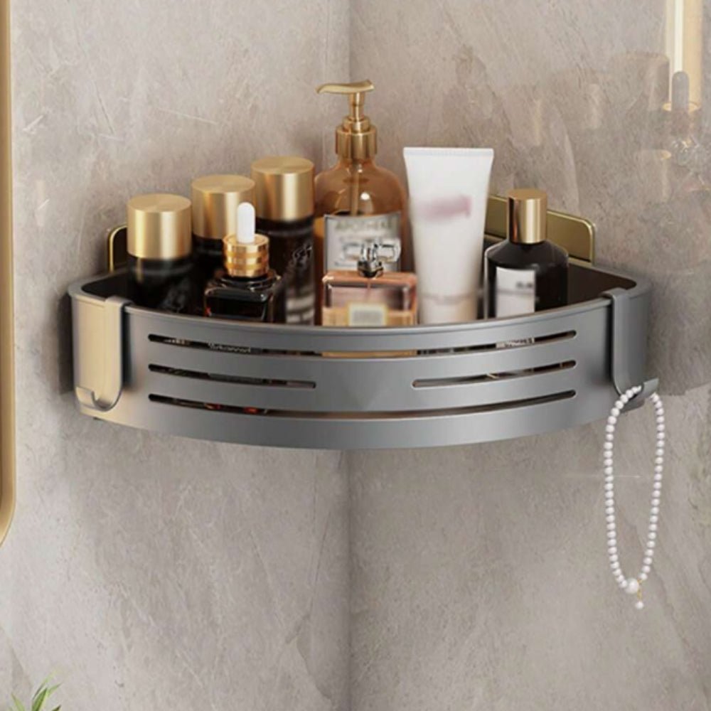 AeroForm SleekSpace Aluminum Corner Shower Caddy – Modern Storage Elegance for Refined Bathrooms - All Around Casa