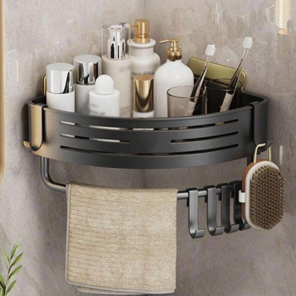 AeroForm SleekSpace Aluminum Corner Shower Caddy – Modern Storage Elegance for Refined Bathrooms - All Around Casa