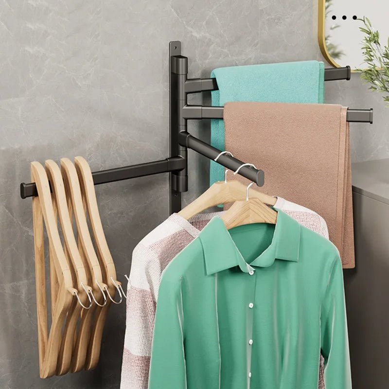 AeroLuxe Elegant Swivel Towel Rack – Space - Saving Bathroom Organizer with Modern Style - All Around Casa
