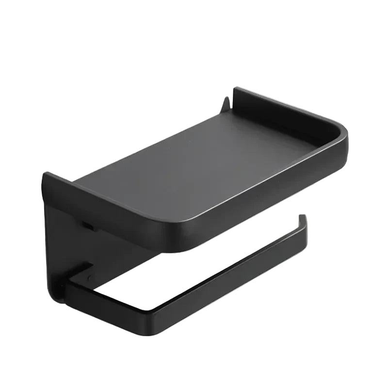 AeroLuxe Elegant Wall Toilet Paper Holder with Minimalist Storage Shelf for Modern Bathrooms - All Around Casa