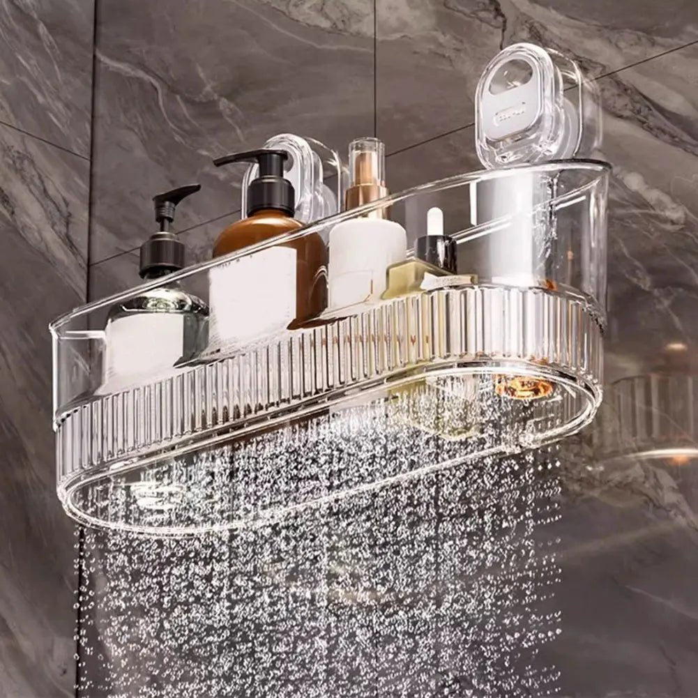 AeroNest Luxe Bathroom Rack – Sleek No - Drill Storage for a Modern Home - All Around Casa