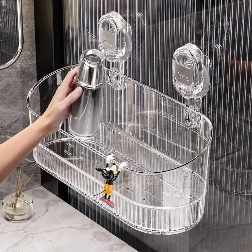 AeroNest Luxe Bathroom Rack – Sleek No - Drill Storage for a Modern Home - All Around Casa