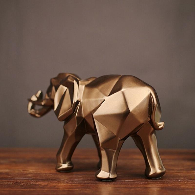 All Around Casa – Bronze Elephant Resin Sculpture - All Around Casa