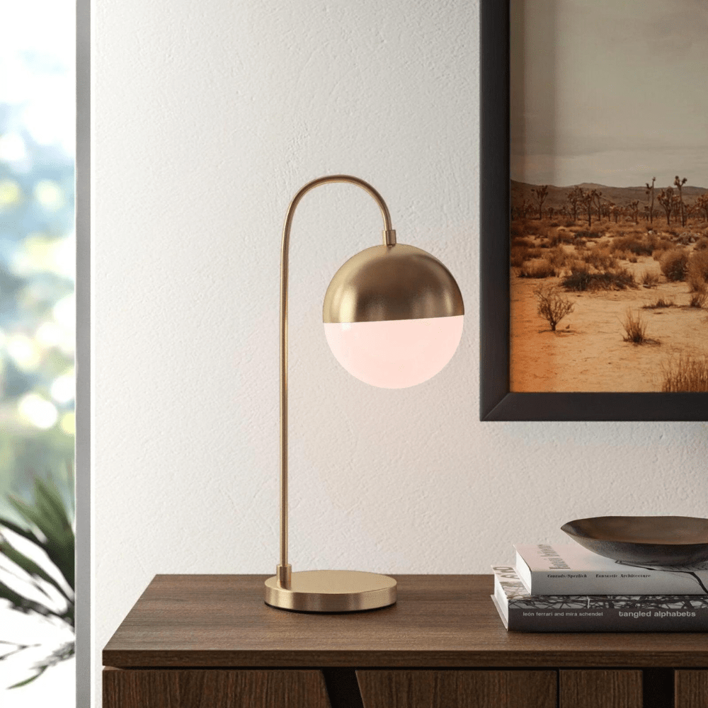 All Around Casa – Golden Foliage Table Lamp - All Around Casa