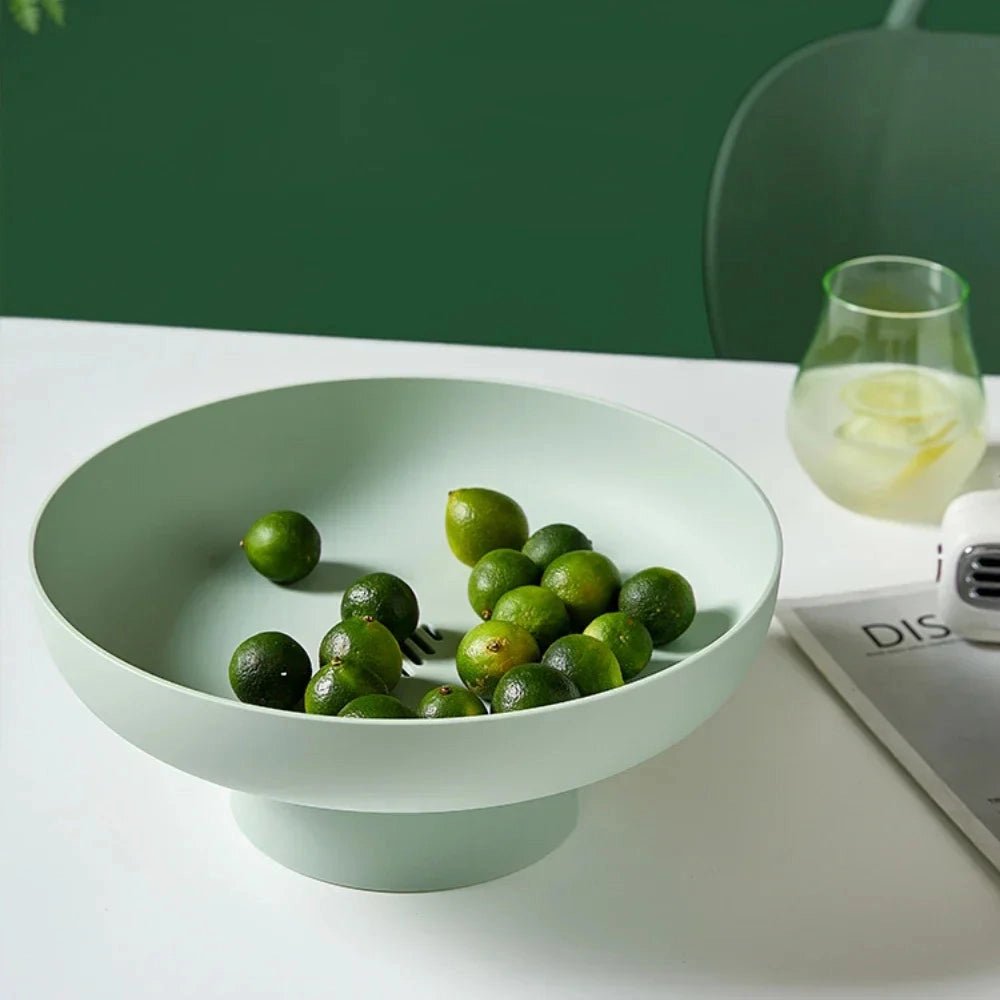 All Around Casa Luxe Ceramic Fruit Bowl – Artistic Mid - Century Centerpiece for Modern Dining - All Around Casa