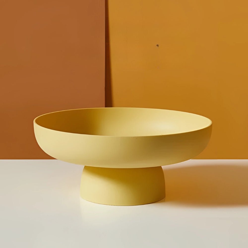 All Around Casa Luxe Ceramic Fruit Bowl – Artistic Mid - Century Centerpiece for Modern Dining - All Around Casa