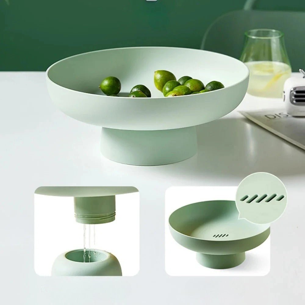 All Around Casa Luxe Ceramic Fruit Bowl – Artistic Mid - Century Centerpiece for Modern Dining - All Around Casa