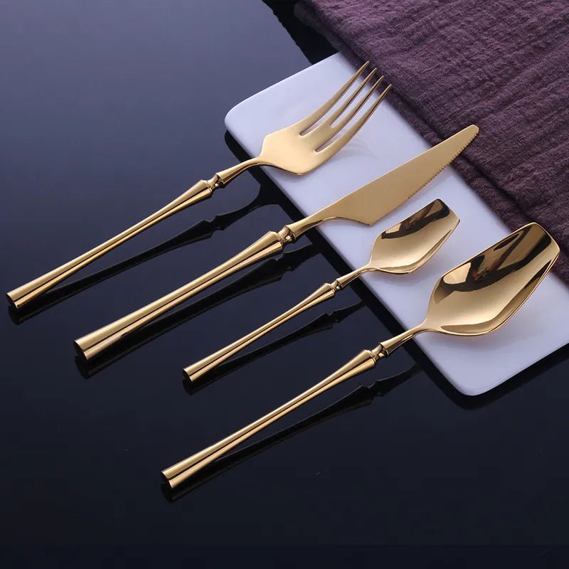 All Around Casa Luxe Stainless Cutlery Set – Elegant Dining Accent for Modern Tables - All Around Casa