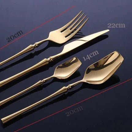 All Around Casa Luxe Stainless Cutlery Set – Elegant Dining Accent for Modern Tables - All Around Casa