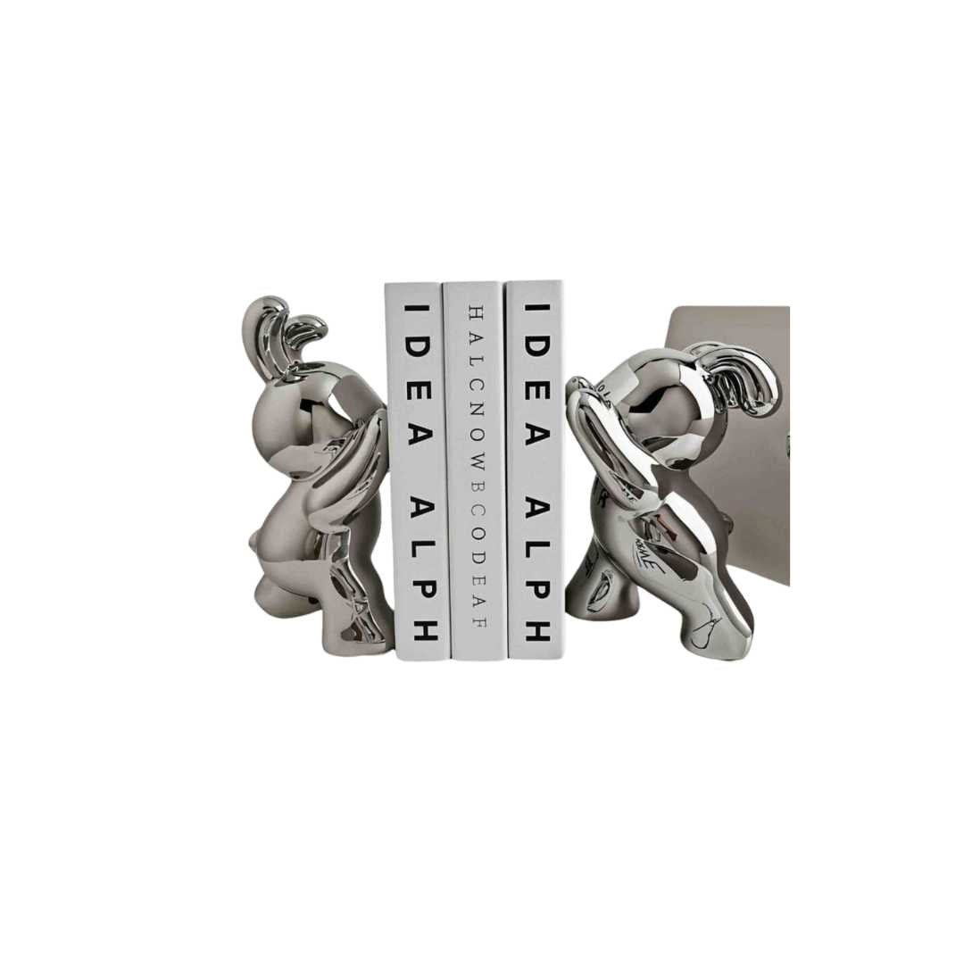 All Around Casa – Modern Rabbit Bookends - All Around Casa