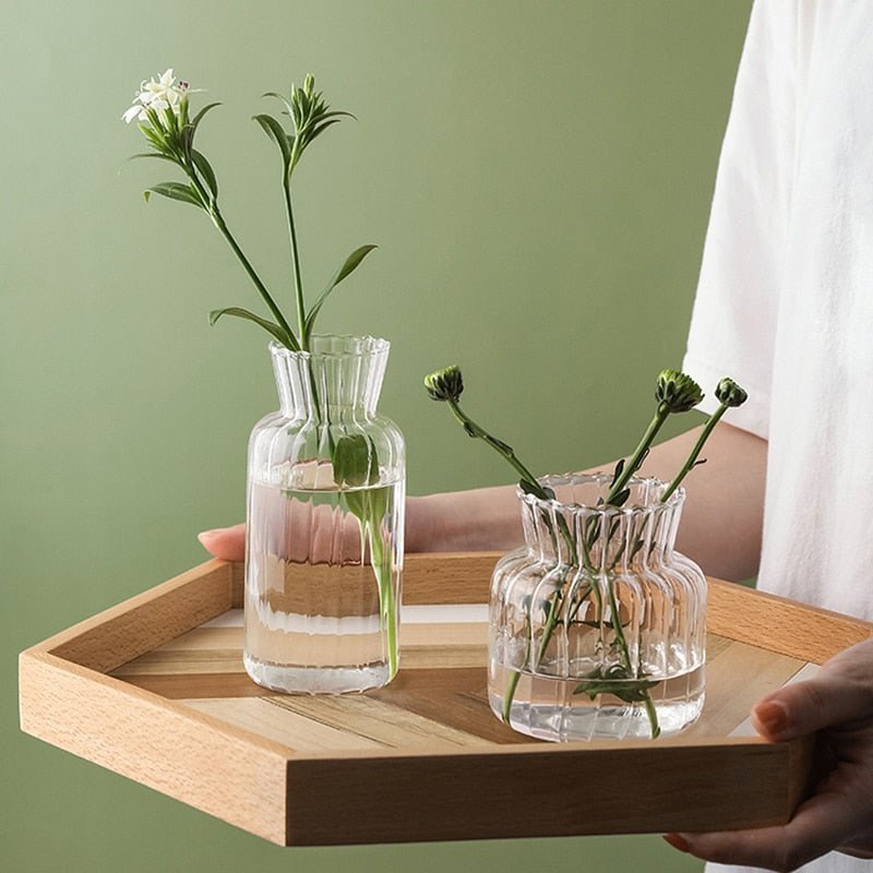 All Around Casa – Petal Texture Glass Vases - All Around Casa