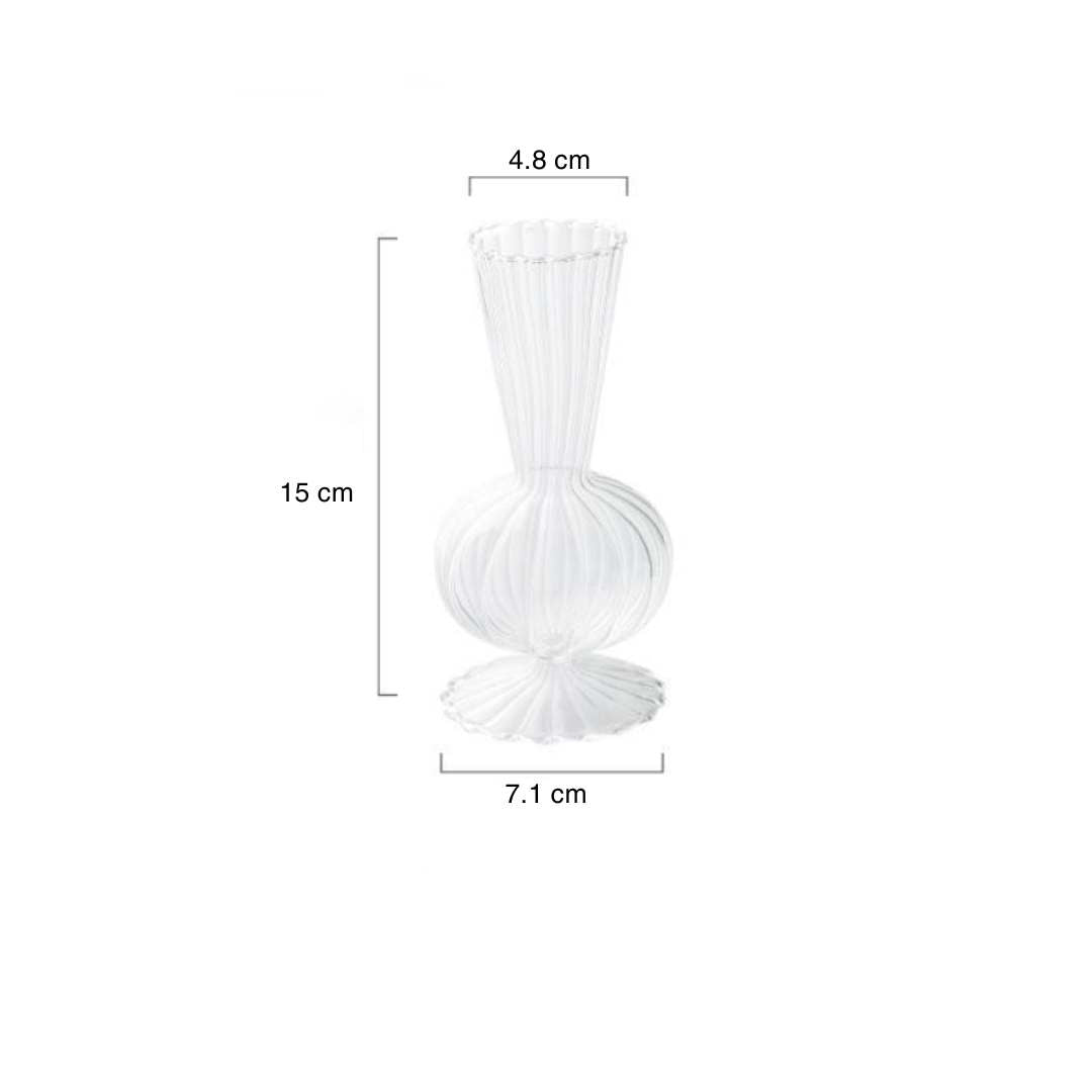 All Around Casa – Petal Textured Glass Vase - All Around Casa