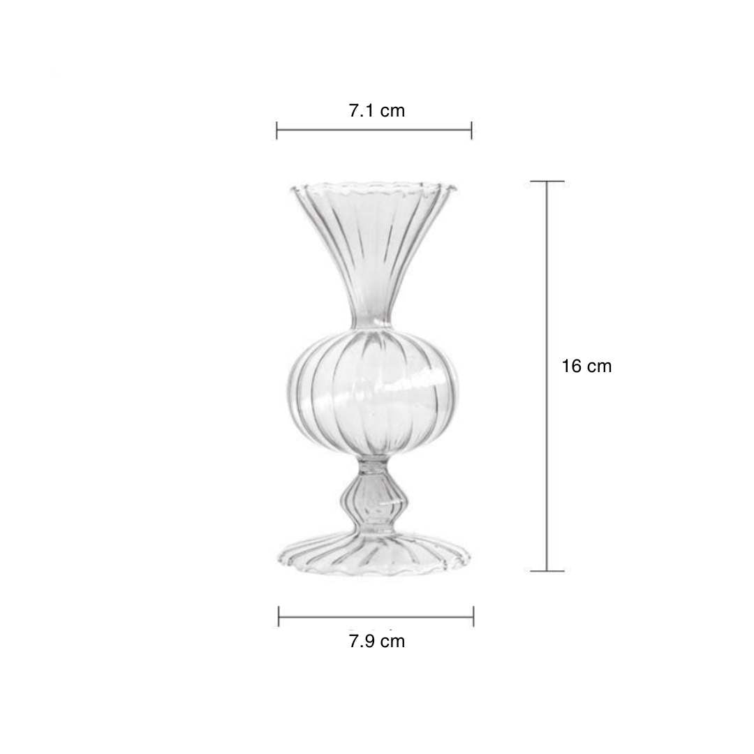 All Around Casa – Petal Textured Glass Vase - All Around Casa