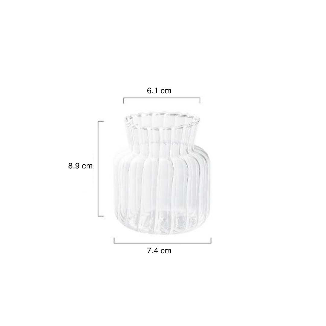 All Around Casa – Petal Textured Glass Vase - All Around Casa