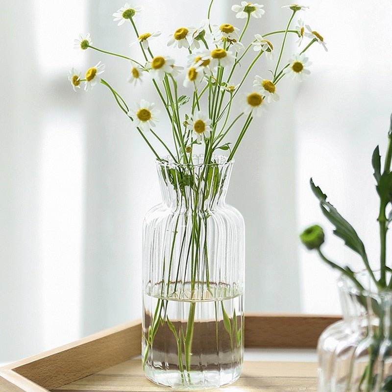 All Around Casa – Petal Textured Glass Vase - All Around Casa