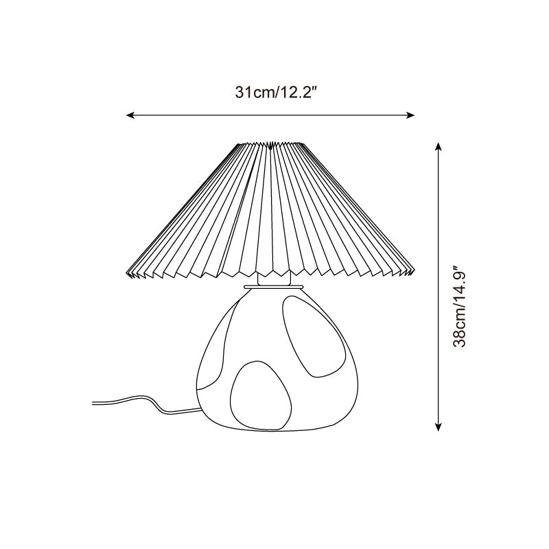 All Around Casa – Pleated Cavolo Table Lamp - All Around Casa