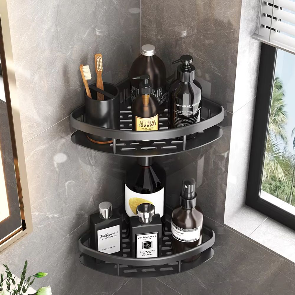 AlumaCurve Luxe Aluminum Shower Caddy for Modern Bathrooms - All Around Casa