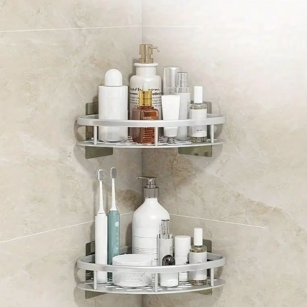 AlumaCurve Luxe Aluminum Shower Caddy for Modern Bathrooms - All Around Casa