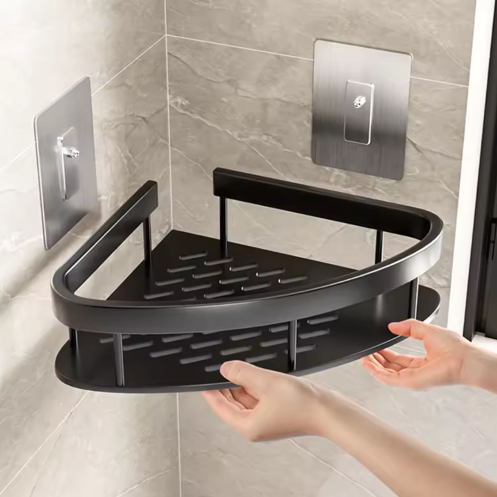 AlumaCurve Luxe Aluminum Shower Caddy for Modern Bathrooms - All Around Casa