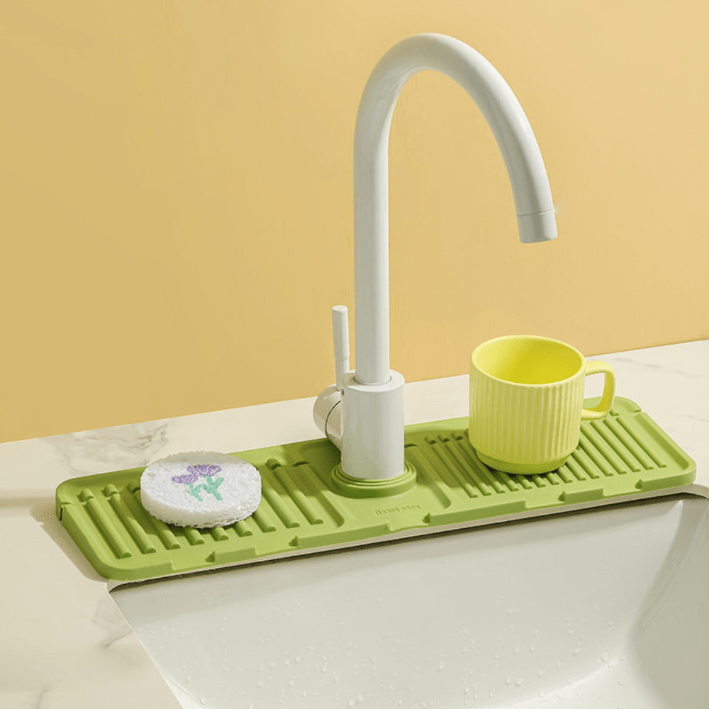 AquaForm Luxe Silicone Drain Mat – Elegant Heat - Resistant Coaster for Dry, Stylish Counters - All Around Casa