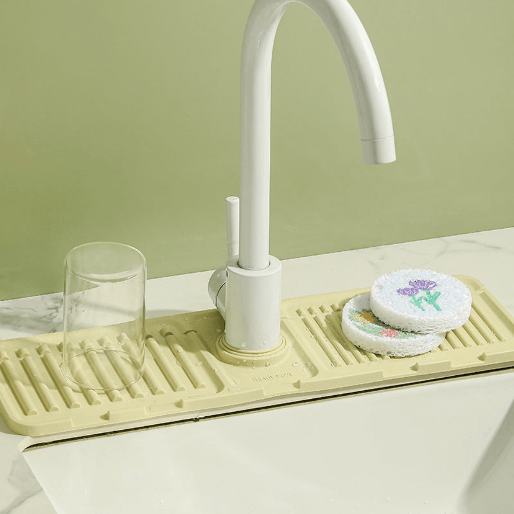 AquaForm Luxe Silicone Drain Mat – Elegant Heat - Resistant Coaster for Dry, Stylish Counters - All Around Casa