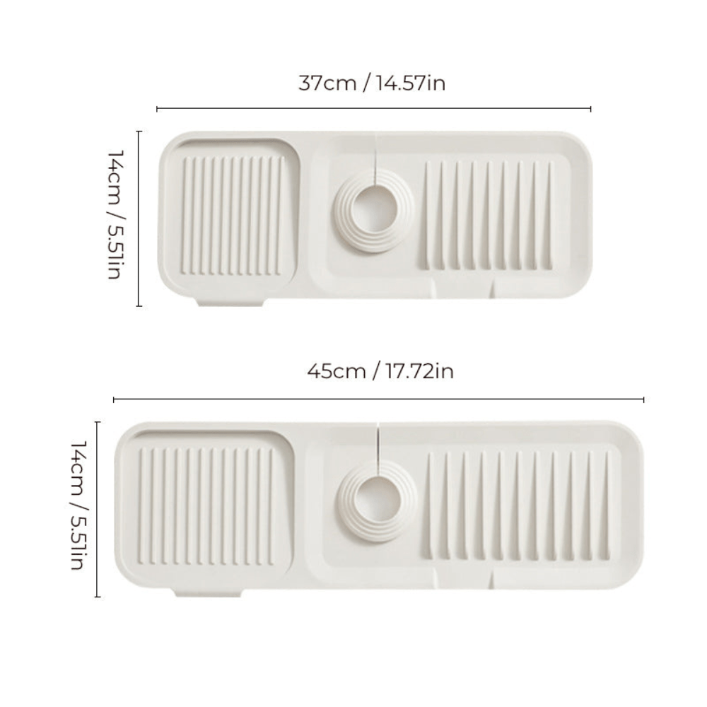 AquaForm Luxe Silicone Drain Mat – Elegant Heat - Resistant Coaster for Dry, Stylish Counters - All Around Casa