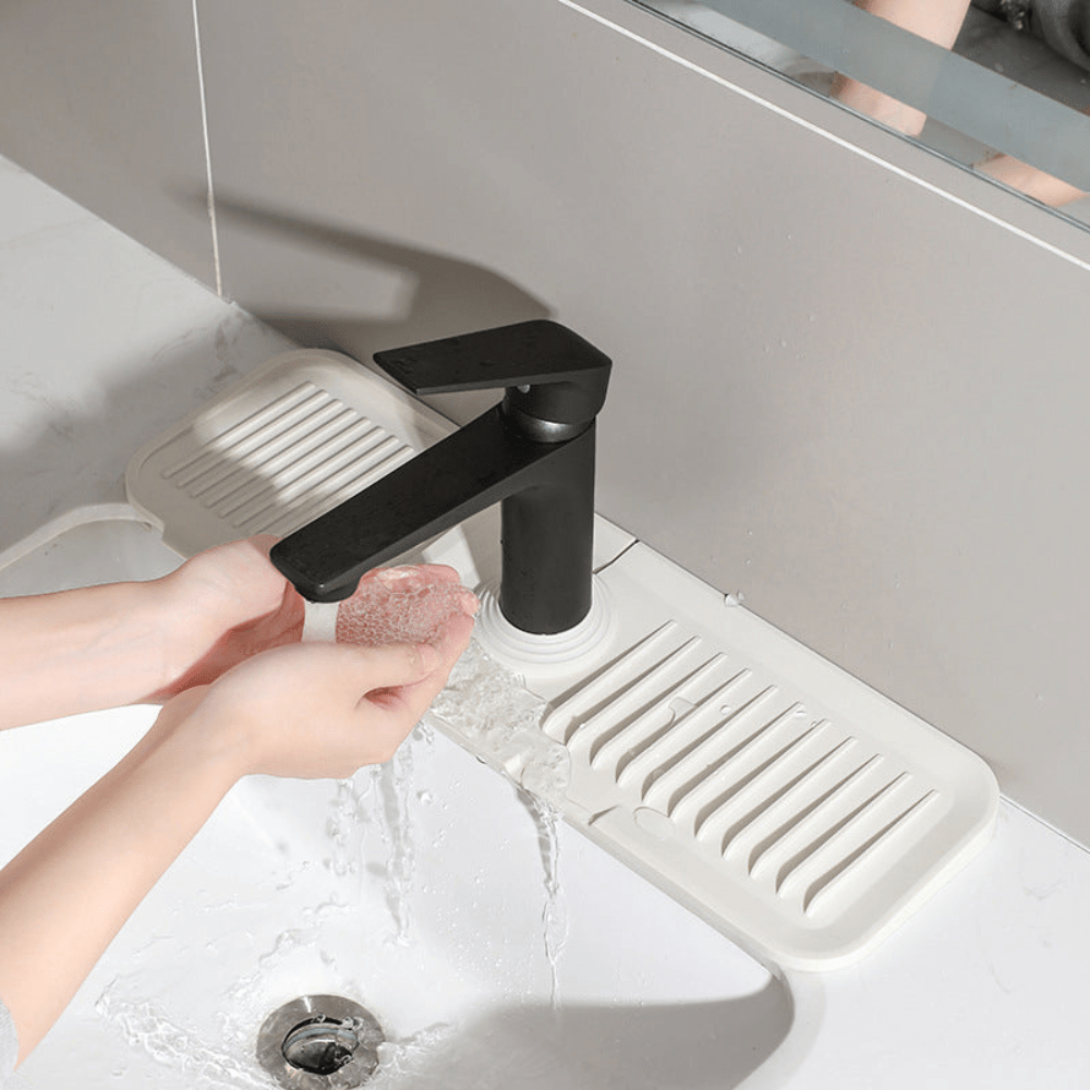 AquaForm Luxe Silicone Drain Mat – Elegant Heat - Resistant Coaster for Dry, Stylish Counters - All Around Casa