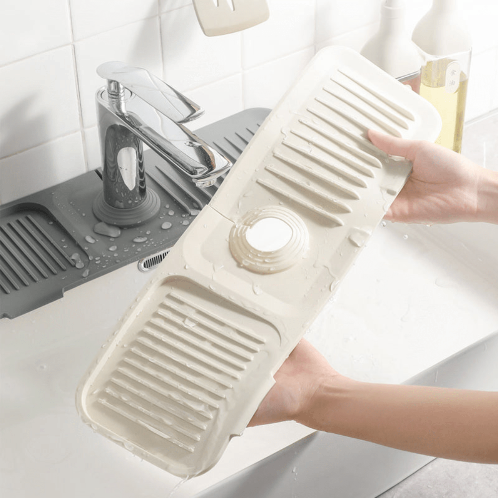 AquaForm Luxe Silicone Drain Mat – Elegant Heat - Resistant Coaster for Dry, Stylish Counters - All Around Casa