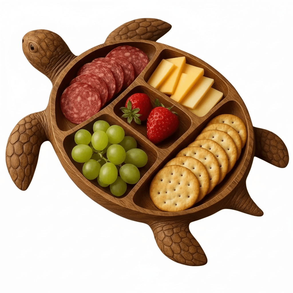AquaHaven – Elegant Wooden Charcuterie Platter with Coastal Charm - All Around Casa