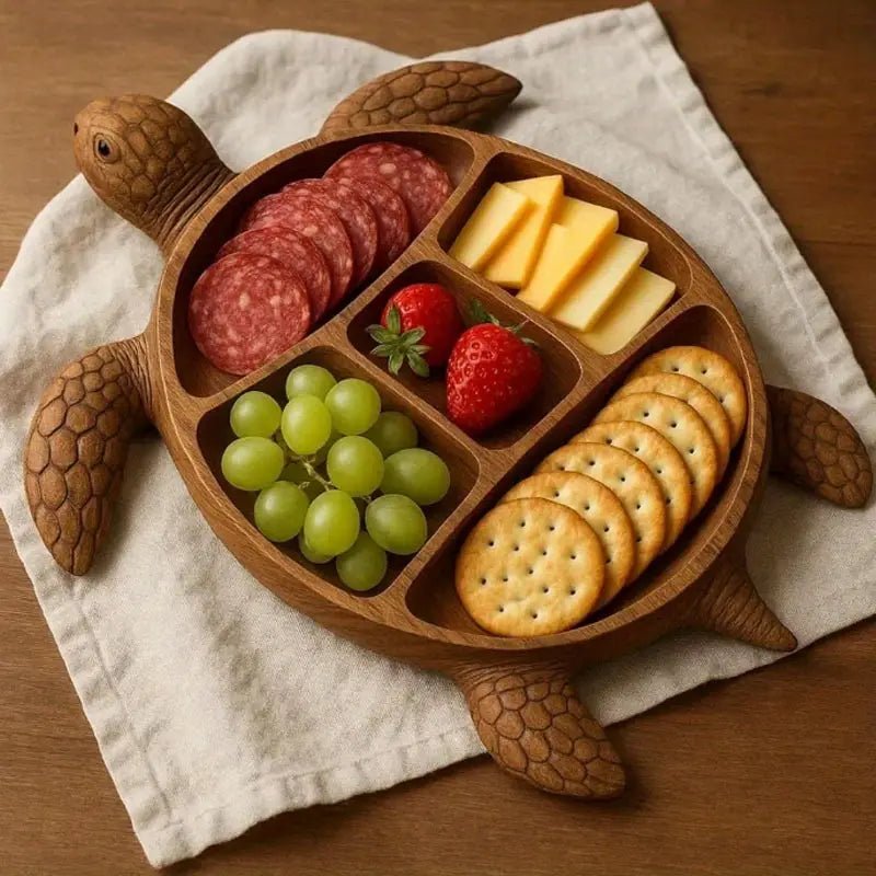 AquaHaven – Elegant Wooden Charcuterie Platter with Coastal Charm - All Around Casa