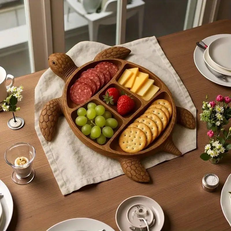AquaHaven – Elegant Wooden Charcuterie Platter with Coastal Charm - All Around Casa