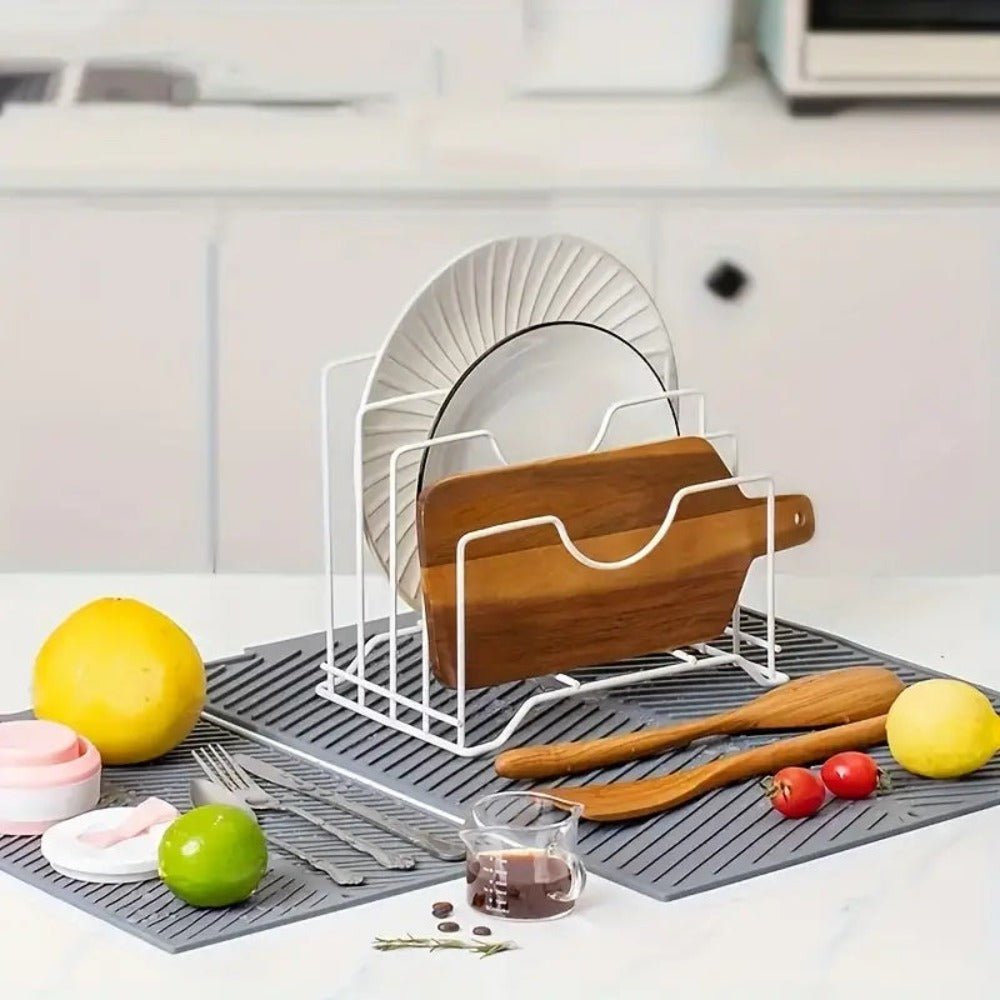 AquaLoom Luxe Silicone Drying Mat – Elegant Space - Saving Solution for Modern Kitchens - All Around Casa