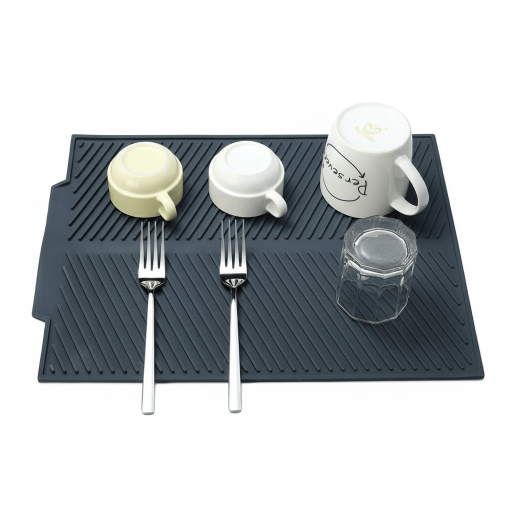 AquaLoom Luxe Silicone Drying Mat – Elegant Space - Saving Solution for Modern Kitchens - All Around Casa