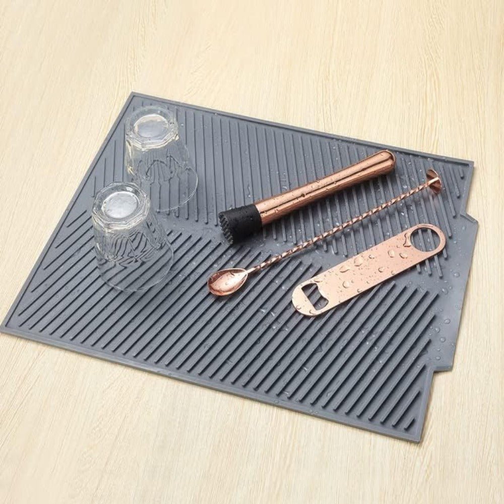 AquaLoom Luxe Silicone Drying Mat – Elegant Space - Saving Solution for Modern Kitchens - All Around Casa