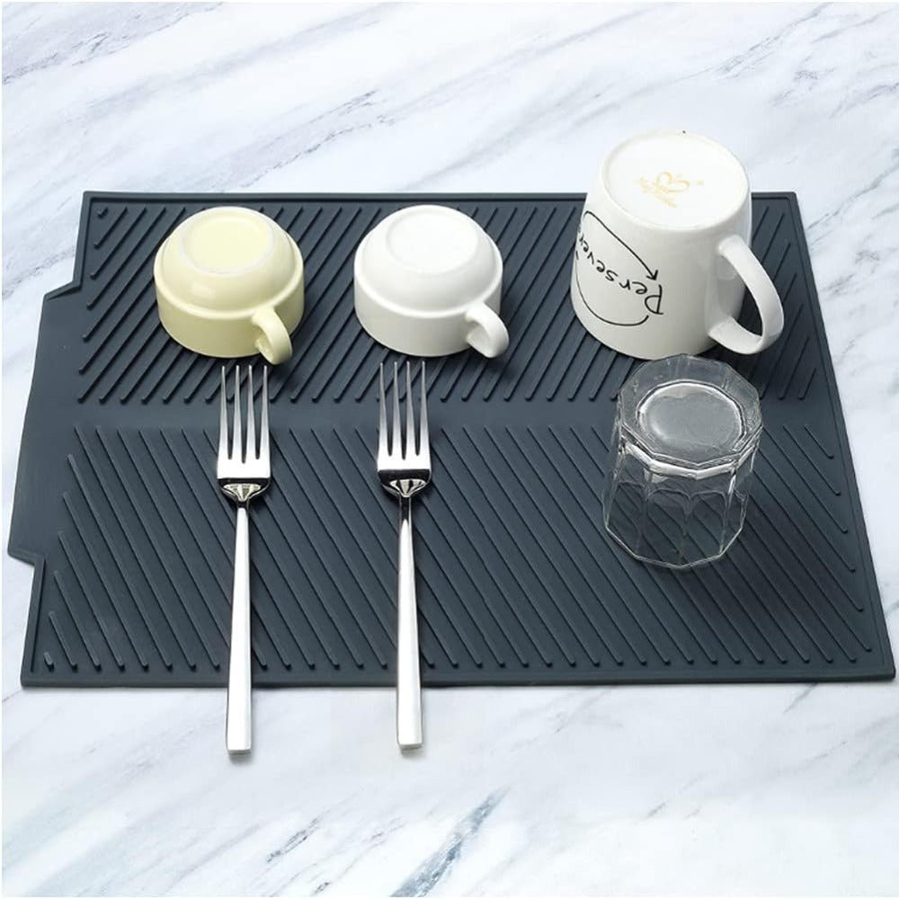 AquaLoom Luxe Silicone Drying Mat – Elegant Space - Saving Solution for Modern Kitchens - All Around Casa