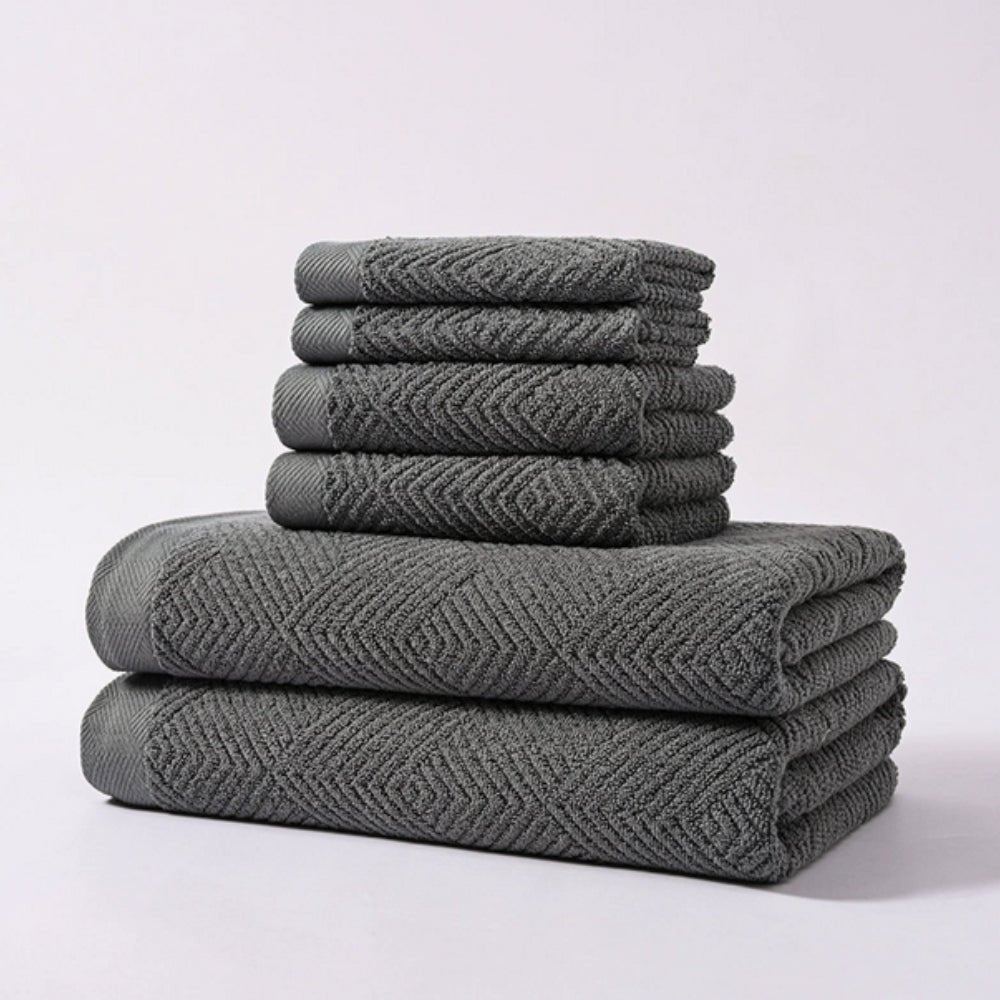 AquaLure Supreme Cotton Towels | Plush 6 - Piece Set for Spa - Like Comfort at Home - All Around Casa