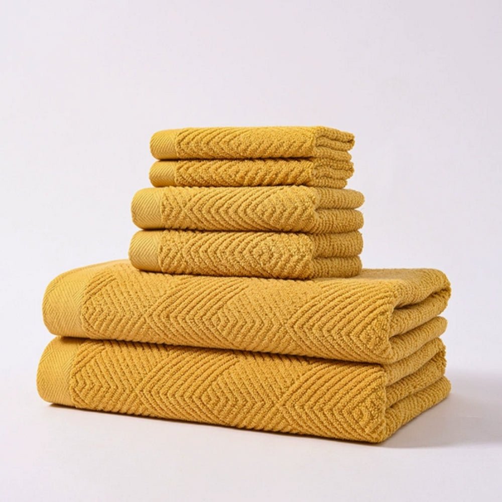 AquaLure Supreme Cotton Towels | Plush 6 - Piece Set for Spa - Like Comfort at Home - All Around Casa