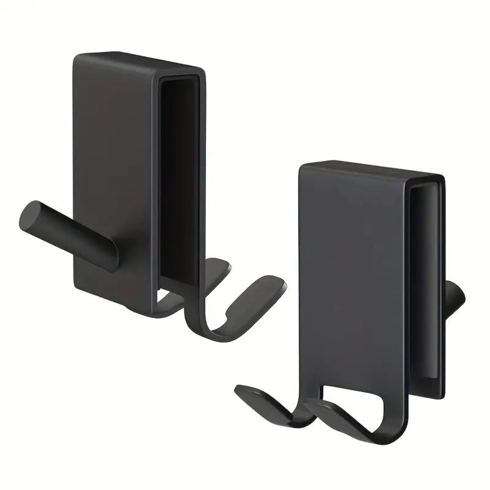 AquaLuxe Stainless Glass Door Hooks – Sleek Modern Holders for Towels & Bathroom Essentials - All Around Casa