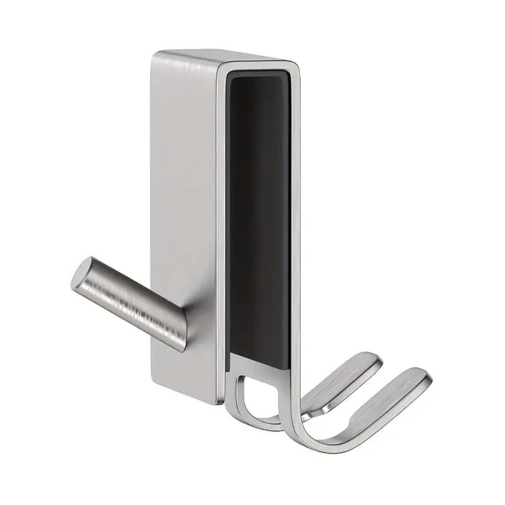 AquaLuxe Stainless Glass Door Hooks – Sleek Modern Holders for Towels & Bathroom Essentials - All Around Casa