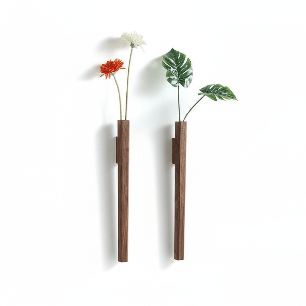 Arboréa Elegant Wall Vase – Minimalist Wooden Design for Natural Accents - All Around Casa
