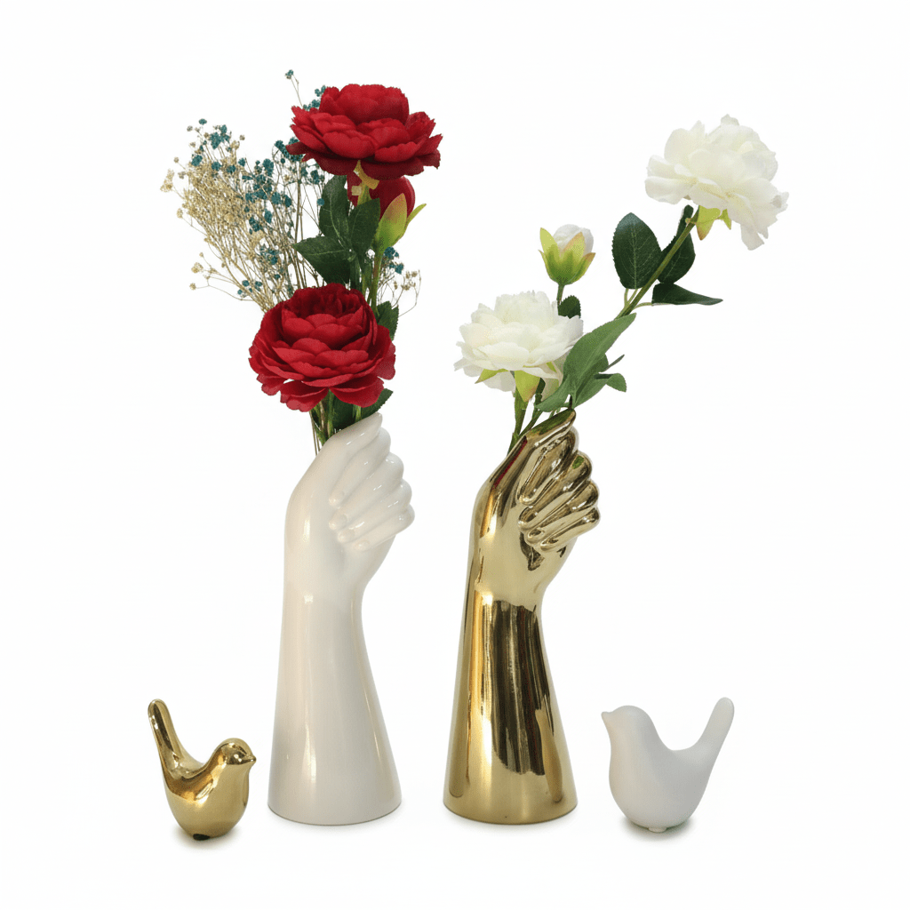 Artevo Grace Ceramic Vase – Elegant Hand Sculpture for Contemporary Interiors - All Around Casa