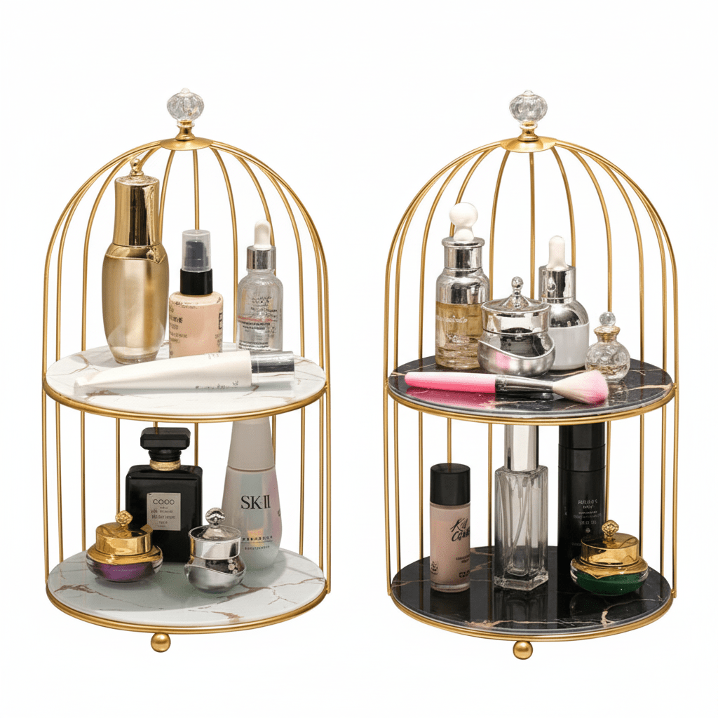 AuraLuxe Chic Vanity Shelf – Stylish Display for Cosmetics & Décor - All Around Casa