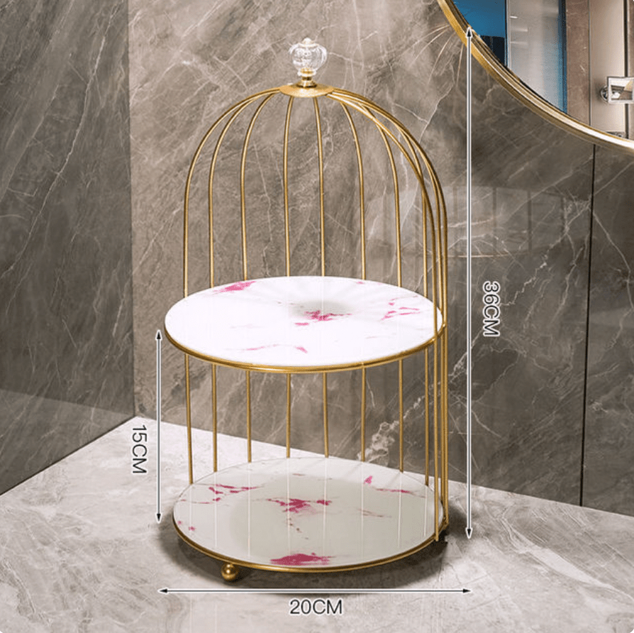 AuraLuxe Chic Vanity Shelf – Stylish Display for Cosmetics & Décor - All Around Casa