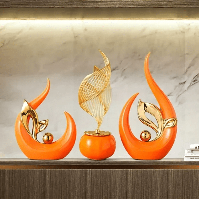 AuraLuxe Nordic Ceramic Sculpture – Modern Art Accent for Elegant Interiors - All Around Casa
