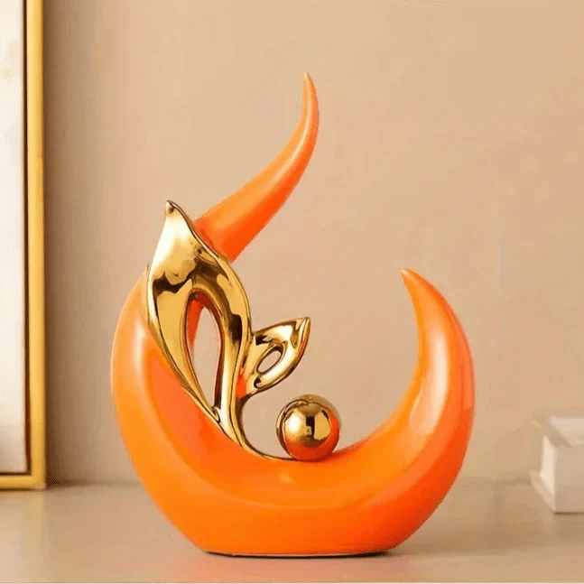 AuraLuxe Nordic Ceramic Sculpture – Modern Art Accent for Elegant Interiors - All Around Casa
